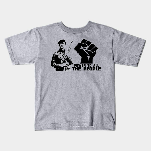 HUEY NEWTON Kids T-Shirt by truthtopower